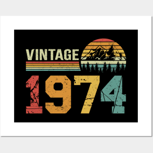 Vintage 1974 50th Birthday Gift Idea Retro Classic Posters and Art